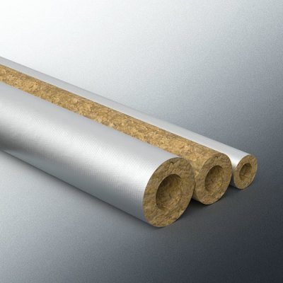 Минераловатный базальтовый цилиндр ИЗОВЕНТ ПАЙП АЛЮ (алюминиевая фольга)